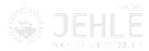 Logo mit einer geometrischen Grafik auf der linken Seite und dem Text "JEHLÉ" in großen Buchstaben neben einem kleineren, nicht deutlich lesbaren Text. Der Hintergrund ist hellgrau.